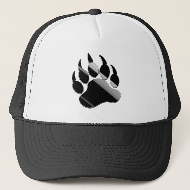 Boné Urso de Aço Preto Pata - Chapéu (Frente)