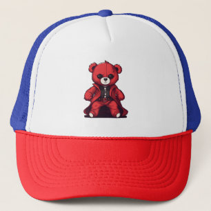 Boné Urso de pelúcia fofo menino vermelho