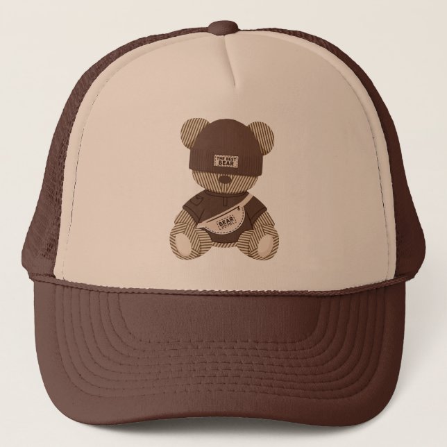 Boné Urso de Pelúcia Legal: Melhor Design de Urso (Frente)