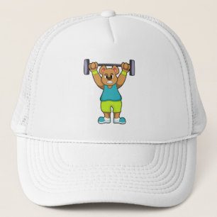 Boné Urso em Bodybuilding com Barbell