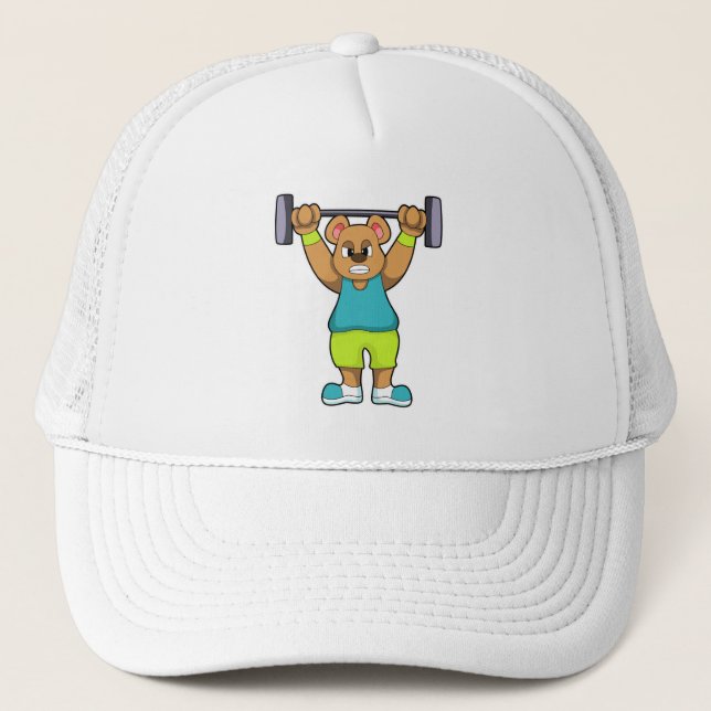 Boné Urso em Bodybuilding com Barbell (Frente)