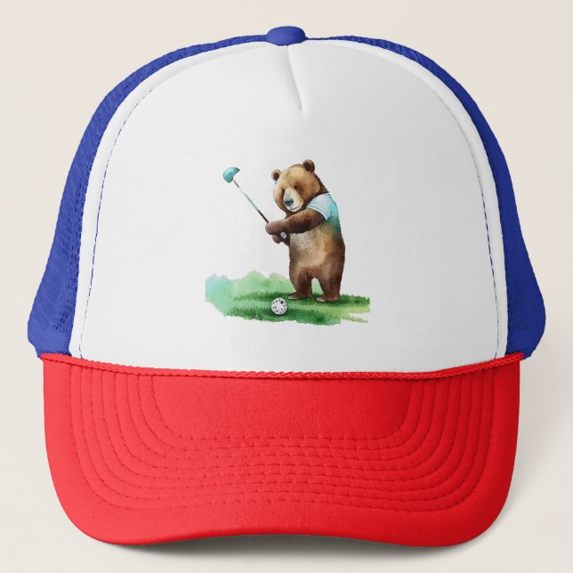 Boné Urso Golfe: Um Dia no Verde (Frente)