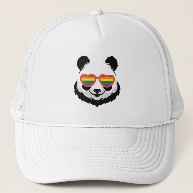 Boné Urso Panda Bonito | Arco-íris | LGBTQ (Frente)