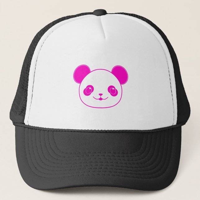 Boné Urso Panda de Kawaii Rosa (Frente)