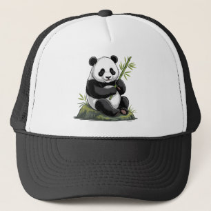 Boné Urso Panda Fofo e Na Moda Com Bambu Verde