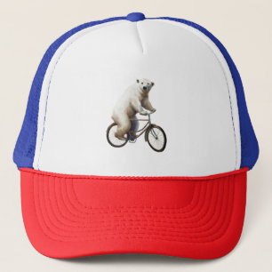 Boné Urso Polar Na Bicicleta
