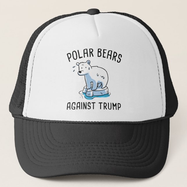 Boné Ursos Polares Contra Trump (Frente)
