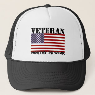 Boné US Flag - Veteran - Worthy To Wear