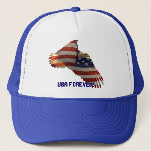 Boné USA Bald Eagle & US Flag USA FOREVER Hat