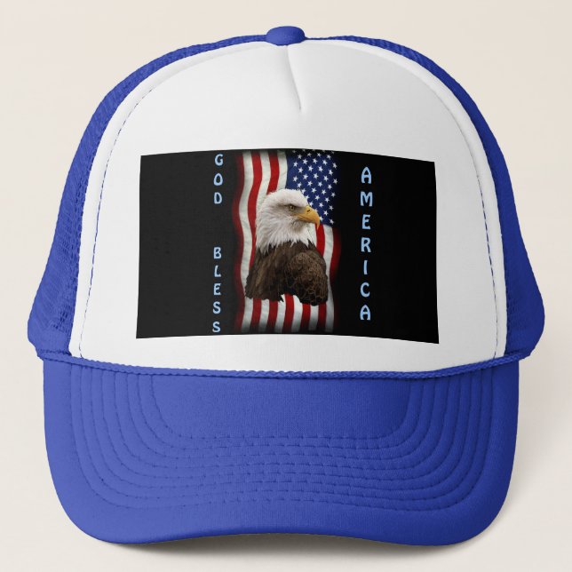Boné USA Bald Eagle & US Flag USA FOREVER Hat (Frente)