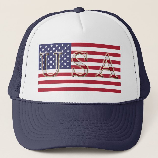 Boné USA Flag Trucker Hat (Frente)