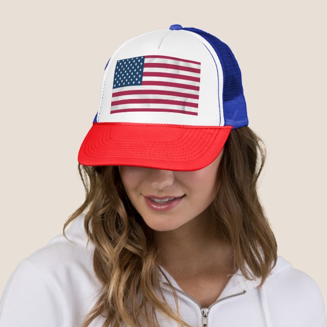 Boné USA Flag Trucker Hat - Especial de 4 de julho (In Situ)