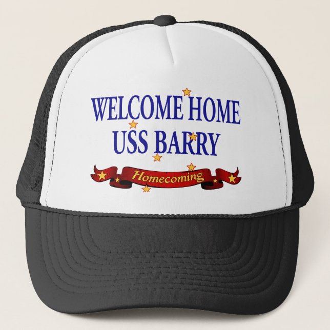 Boné USS Home bem-vindo Barry (Frente)