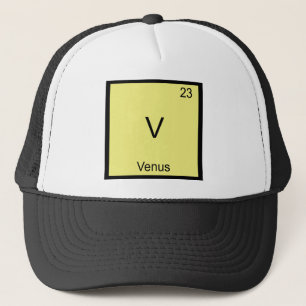 Boné V - Camiseta Símbolo do Elemento Químico Venus Div