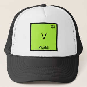 Boné V - Símbolo de Elemento Químico Funny Vivaldi T-