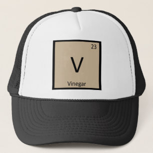 Boné V - Símbolo de Mesa periódica de química do vin