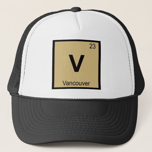 Boné V - Vancouver Washington Tabela Periódica da Quími (Frente)