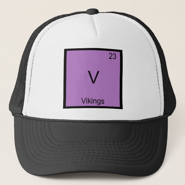 Boné V - Vikings Camiseta do Elemento Divertido da Quím (Frente)