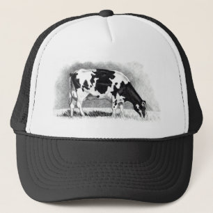Boné Vaca de Holstein: Desenho de lápis: Fazenda, paí