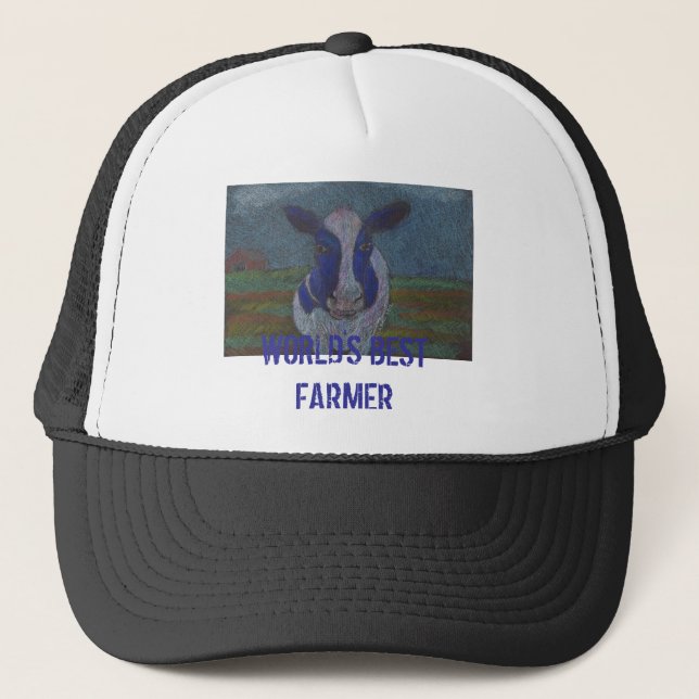 Boné Vaca de leiteria orgulhosa do fazendeiro (Frente)