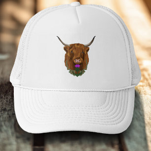 Boné Vaca Escocesa das Terras Altas Roxa Cardo Celta