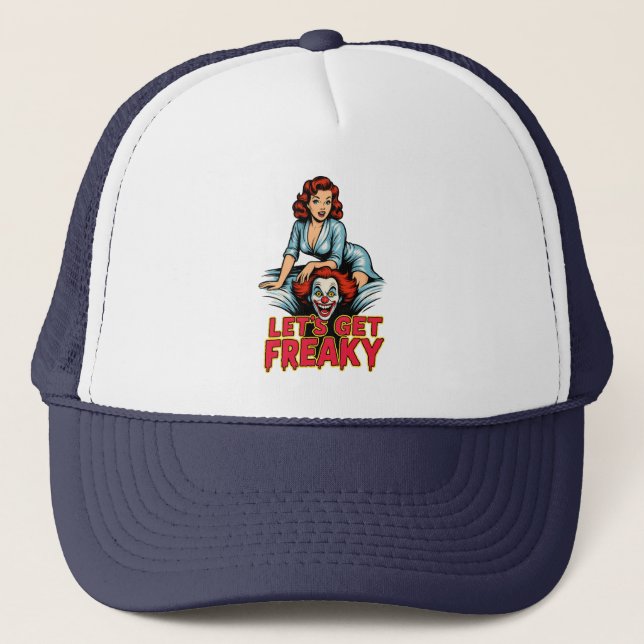 Boné Vamos Ficar Doidos – Pin-Up Retro & Palhaço Assust (Frente)