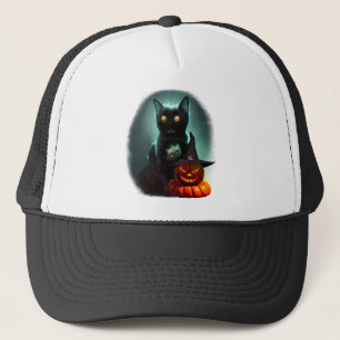 Boné Vampiro Gato e Mágico Pumpkin Halloween Surreal