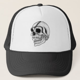 Boné Vampiro skull black and design white