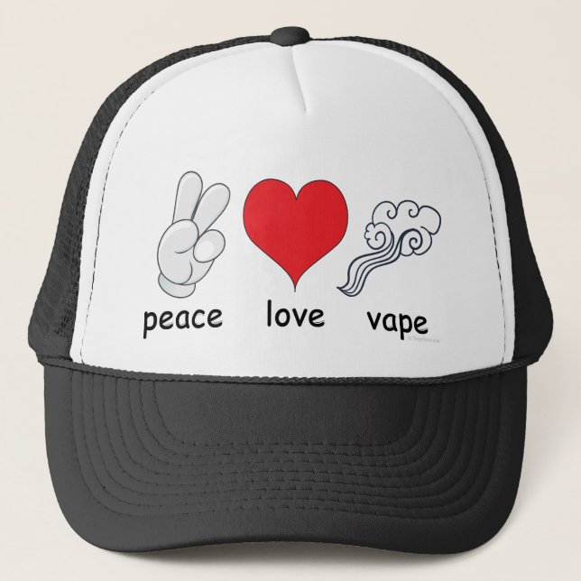 Boné Vape | Peace Love Vape do VapeGoat (Frente)