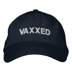 Boné Vaxxedo, Vacinado, marinho azul e branco