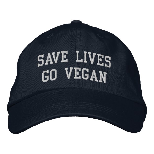Boné Vegan Baseball (texto branco) (Frente)