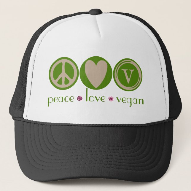 Boné Vegan do amor da paz (Frente)