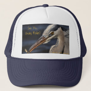 Boné Veja Ya… Chapéu indo da garça-real de Fishin p