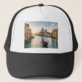 Boné Veneza Itália Grande Canal Gôndola Pôr do Sol