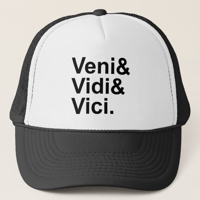 Boné Veni Vidi Vici | Eu vim, Eu vi, Eu conquistei Césa (Frente)