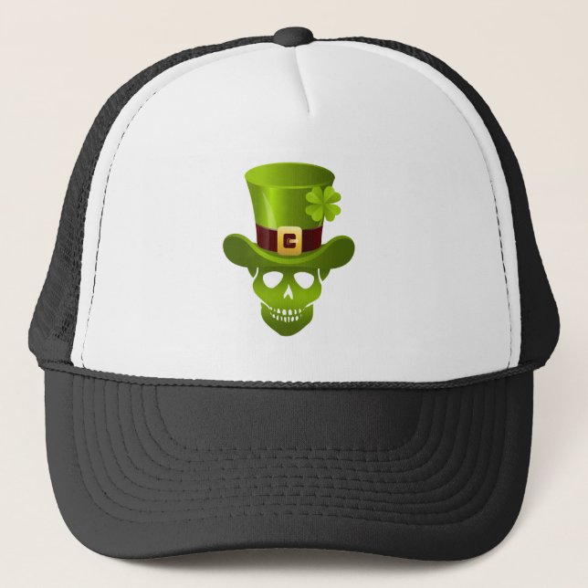 Boné Verde 4 Shamrock Skull E Green Hat (Frente)