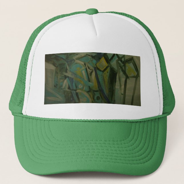 Boné Verde Abstrato (Frente)