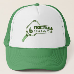 Boné Verde do Clube de Pickleball Personalizável