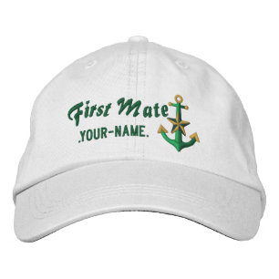 Boné Verde náutico personalizado da âncora do primeir