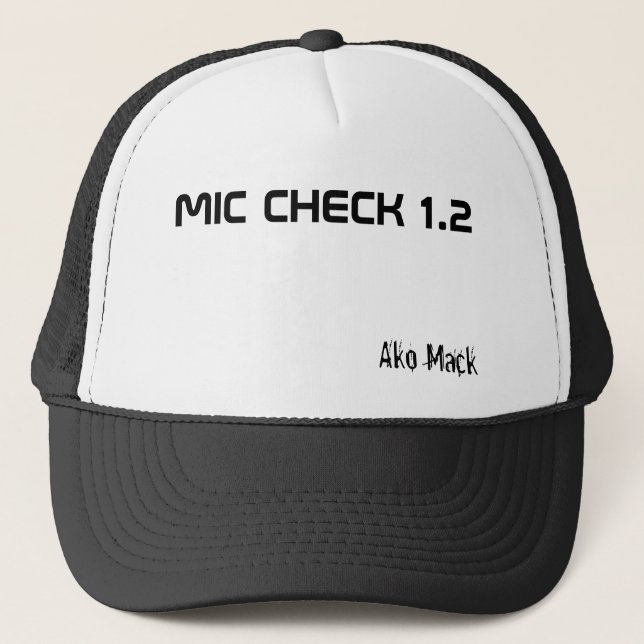 Boné VERIFICAÇÃO 1,2 do MIC, Ako Mack (Frente)