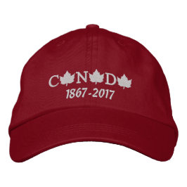 Boné Vermelho de Baseball 150 Bordado no Canadá