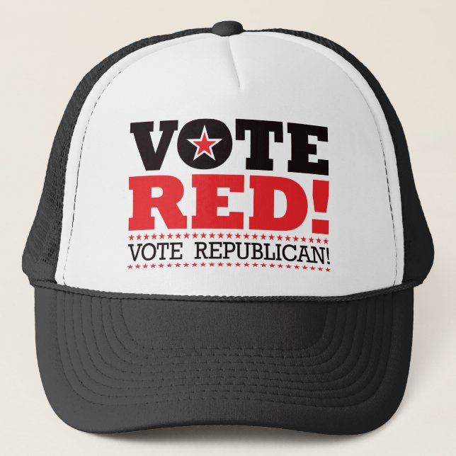 Boné Vermelho do voto! Republicano do voto! (Frente)