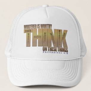 Boné Verso da bíblia: 4:8 dos Philippians