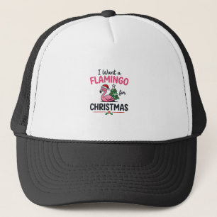 Boné Vetor de Citação de Natal de Flamingo