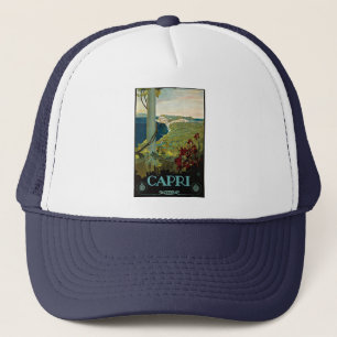 Boné Viagens vintage, ilha costa de Capri, Italia