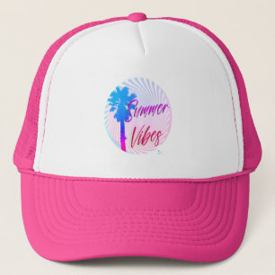 Boné Vibrações de Verão Neon Palmeira Motto Quente