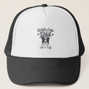 Boné Vida de Pai Border Collie é Difícil Camisa Vintage