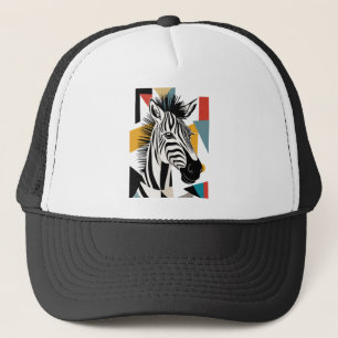 Boné Vida Selvagem Africana Zebra Geométrica legal