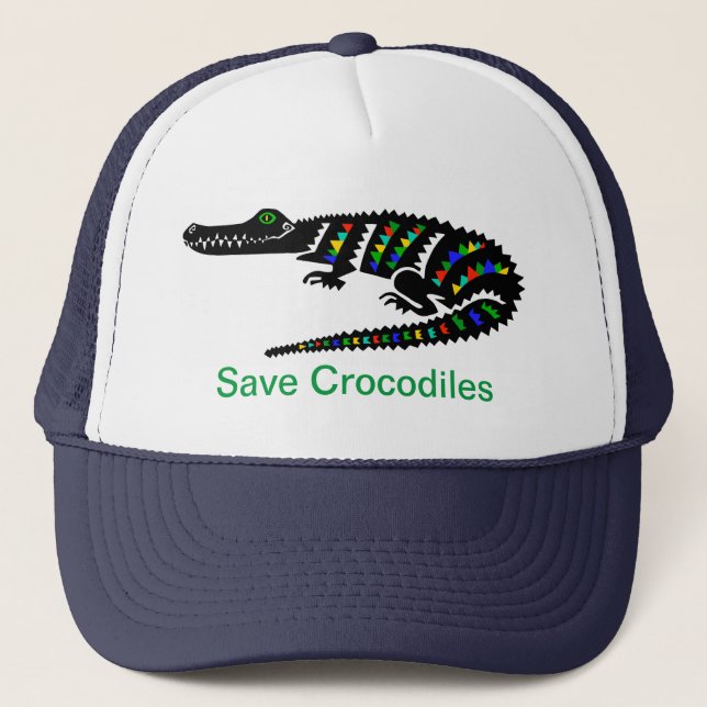 Boné Vida selvagem - Salvar CROCODILES - Natureza - Eco (Frente)