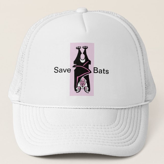 Boné Vida selvagem - Save BATS - Animal ativista - Rosa (Frente)